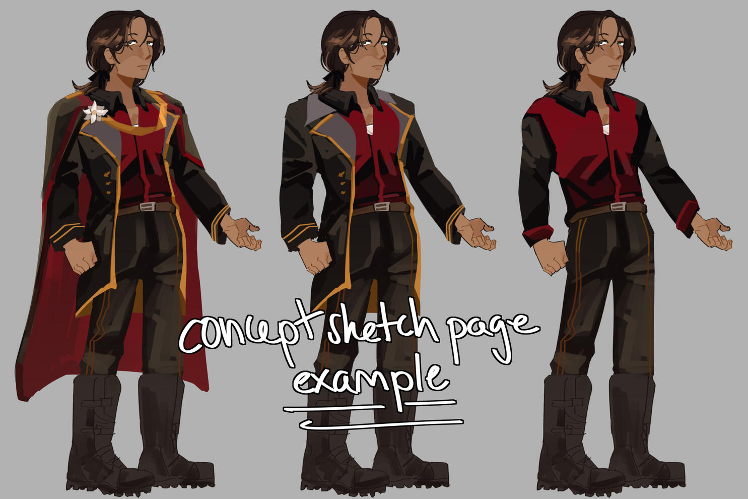 concept sketches for a fullbody commission. standalone cost at ~$30